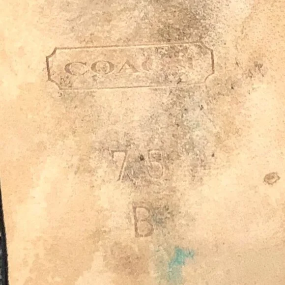 Coach Patent Leather Octava Low Heels Slingback Turnlock Black Size 7.5 - Picture 6 of 14